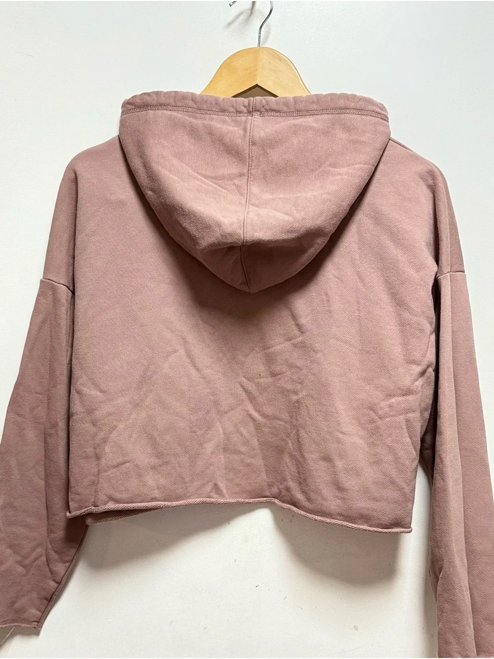 ALO Yoga Rose Taupe Cropped Drawstring Hoodie